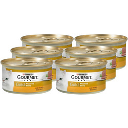 Purina Gourmet Gold Adult Mousse with Liver 6x85gr