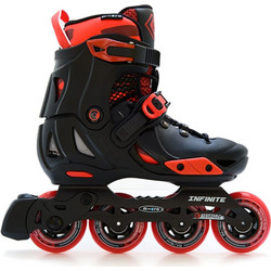 Micro Skate Inline Αυξομειούμενα Rollers Παιδικά Μαύρα Κόκκινα MS188JR
