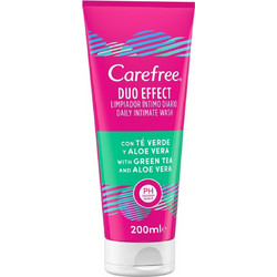 Carefree Duo Effect Intimate Wash Υγρό Καθαρισμού με Αλόη & Πράσινο Τσάι 200ml