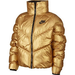 Nike Sportswear Γυναικείο Μπουφάν Χειμωνιάτικο Puffer Κοντό Χρυσό BV3135-707