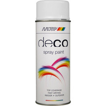 Motip Deco Spray Paint Σπρέι Βαφής RAL9010 Pure White Ματ 400ml