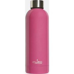 Puro Bottle Double Wall Glossy Shock Pink 500ml