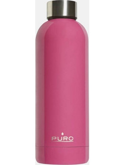 Puro Bottle Double Wall Glossy Shock Pink 500ml