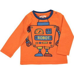 Βρεφική Μπλούζα για Αγόρια Orange Robot ΚΑΦΕ