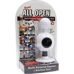 Ανοιχτήρι All Open πολυεργαλείο με 8 διαφορετικές χρήσεις σε 3 χρώματα Λευκό - Aria Trade