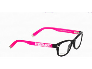 Dsquared2 DQ5006 01B Γυναικείος Σκελετός Γυαλιών Οράσεως Κοκάλινος Μαύρος Ροζ