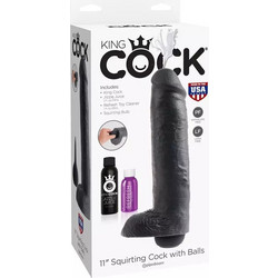 Pipedream King Cock 11" Squirting 28cm Black