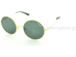 Vogue VO4085S 280/87 Γυναικεία Γυαλιά Ηλίου Στρογγυλά Μεταλλικά Ασημί με Καφέ Polarized Φακό