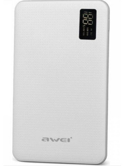 Awei P56K Power Bank 30000mAh με 3 Θύρες USB-A White