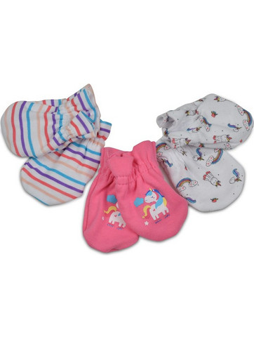 Βρεφικά γαντάκια 3 ζεύγη Cangaroo Baby mittens Kay Pink 3800146265526