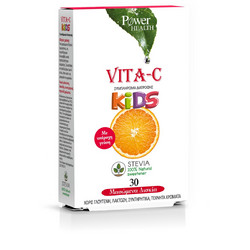 Power Health Vita-C Kids Stevia 30 Μασώμενα Δισκία