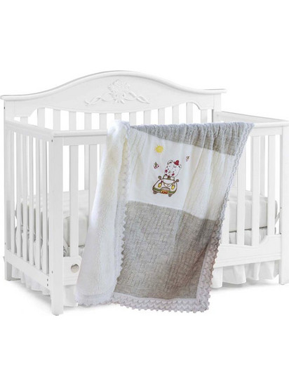 SB Home Madie Κουβέρτα Αγκαλιάς Πλεκτή Grey 90x90cm