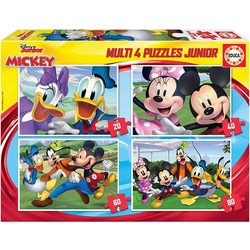 Παιδικό Puzzle Educa Disney Mickey & Friends Multi 4 in 1 20 + 40 + 60 + 80 Κομμάτια