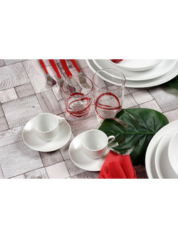 Cryspo Trio White Dream Φλιτζάνια Espresso & Ελληνικού Καφέ Πορσελάνης Λευκά 100ml 6τμχ 25.462.17