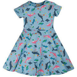 Frugi Παιδικό Φόρεμα Γαλάζιο DRS137BGB