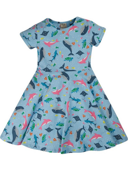 Frugi Παιδικό Φόρεμα Γαλάζιο DRS137BGB