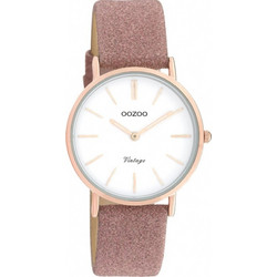 Oozoo Timepieces Γυναικείο Ρολόι με Μπεζ Δερμάτινο Λουράκι C20157