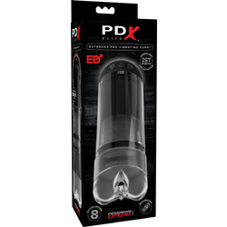 Pipedream PDX Elite Τρόμπα Πέους με Δόνηση Μαύρη