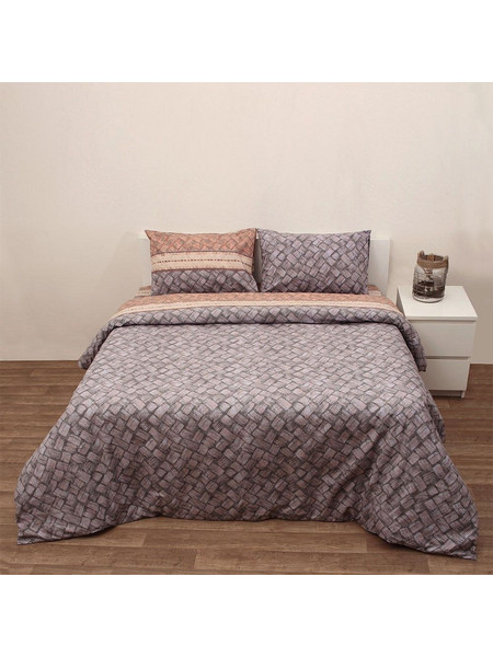 Παπλωματοθήκη Des. 6003 Σετ 2τμχ. Brown Anna Riska Μονό 160x240cm 100% Βαμβάκι