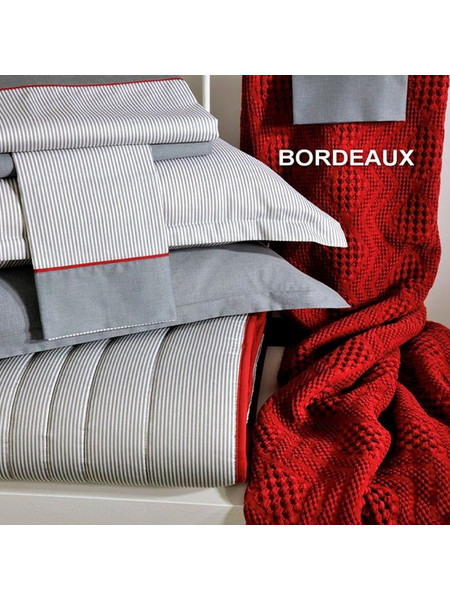 Κουβέρτα ΣΧ.871 Bordeaux Down Town Υπέρδιπλo 230x260cm 100% Βαμβάκι