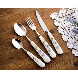 Σετ μαχαιροπήρουνα πορσελάνη 24 τμχ SPtableware Daisy Blue