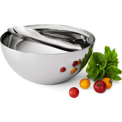 Insalata salad bowl with server set 105014 ΙΝΟΧ Dimensions : 11,5x25,5x25,5 cm