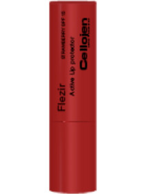Cellojen Flezir Lip Protector Strawberry Lip Balm με Χρώμα SPF15 4gr
