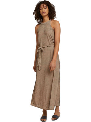 Tom Tailor Maxi Καλοκαιρινό Καθημερινό Φόρεμα Μπεζ 1025773