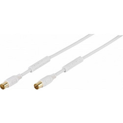 Vivanco Καλώδιο Κεραίας Coax Male to Coax Female 10m White 48123