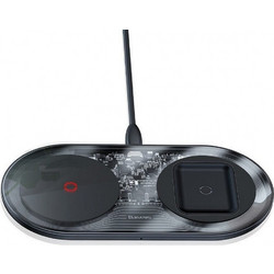 Baseus Transparent Ασύρματος Φορτιστής Qi Pad 24W Black TZWXJK-B01