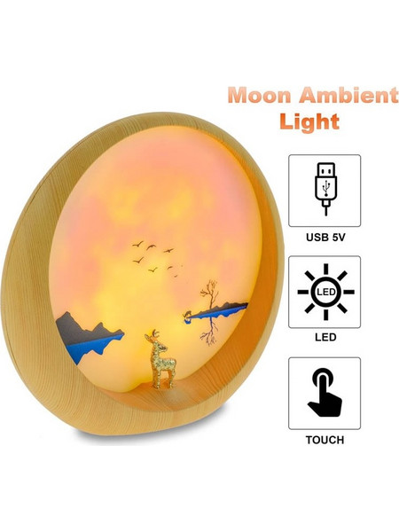 Nature Sunset Πορτατίφ Αφής LED Καφέ Φ8.6xΥ19cm