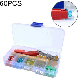 60 PCS Assorted Car Motorcycle Truck Mini Low Profile Fuse Micro Blade Fuse Set 5A 10A 15A 20A 25A 30Amp & Test Pencil (OEM)