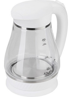 Adler AD 1274 Γυάλινος Βραστήρας 1.7lt 2200W Λευκός