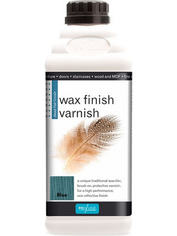 Polyvine Wax Finish Βερνίκι Επιφάνειας Ξύλου Νερού Satin Blue 0.5lt