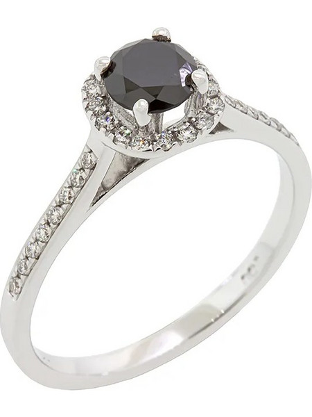 Million Diamonds Γυναικείο Δαχτυλίδι Ροζέτα από Λευκόχρυσο 18K με Διαμάντι RL13455