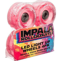 Impala Light Up Wheels 4PK Pink 62mm