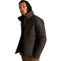 Superdry Double Zip Fuji M5010206A-HAG Ανδρικό Μπουφάν Χειμωνιάτικο Puffer Ανθρακί