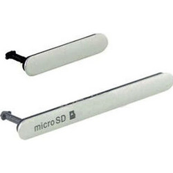 Κάλυμμα Θύρας Σετ 2 Τεμάχια / USB Charging Port Dust Plug / Cover Flap για Sony Xperia Z3 Λευκό