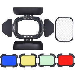Godox BD-07 - Barn Door με Grid & 4 Έγχρωμα Φίλτρα για AD200