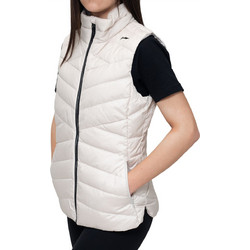 Li-Ning Essentials Waistcoat Αμάνικο Γυναικείο Μπουφάν Puffer Κοντό Εκρού AMRN018-2