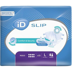 iD Slip Large Maxi Πάνες Ακράτειας 8 Σταγόνες 15τμχ
