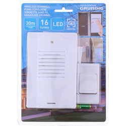 GRUNDIG 08792 Ασύρματο κουδούνι με 16 μελωδίες λευκό