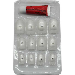 Lirenshe Silver Square Tips Νυχιών με Σχέδια & Κόλλα 12τμχ