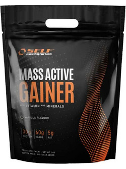 Self Omninutrition Mass Active Gainer Vanilla Πρωτεΐνη Ορού Γάλακτος Όγκου Χωρίς Γλουτένη 2kg