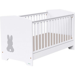 Casababy Rabbit Πολυμορφική Κούνια για Στρώμα 70x140cm Λευκή Γκρι