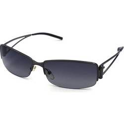 Fendi SL7461 584 Ανδρικά Γυαλιά Ηλίου Ορθογώνια Μεταλλικά Μαύρα με Μαύρο Polarized Φακό