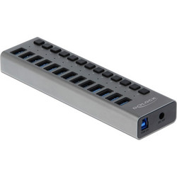 DeLOCK 63738 USB Hub 3.0 USB-A με 13 Θύρες USB-A & Εξωτερική Παροχή Ρεύματος
