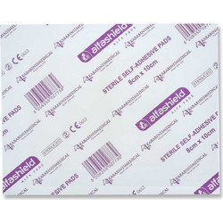 Alfashield Alfa Pads Αποστειρωμένα Αυτοκόλλητα Επιθέματα 8x10cm 1τμχ