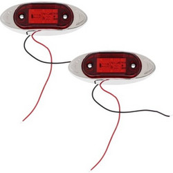 Φώτα όγκου LED αδιάβροχα με 6 SMD 24V 2W για φορτηγό/τρέιλερ κόκκινα IP66 2 τεμάχια OEM