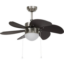 vidaXL 51488 Ανεμιστήρας Οροφής 76cm 39W με Φως Μαύρος